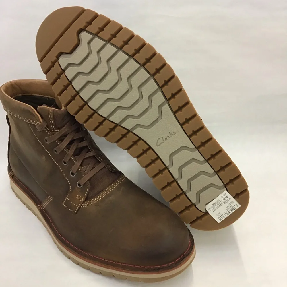 New Mens Ankle-High Lace-Up Boot Clarks Rugged Varby Top Size 13M